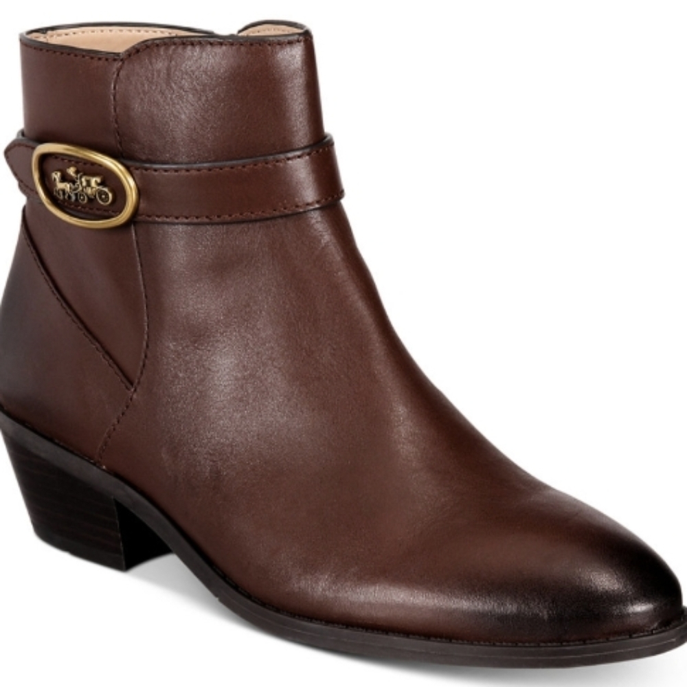 COACH - Dylan Horse-And-Carriage Booties - Walnut